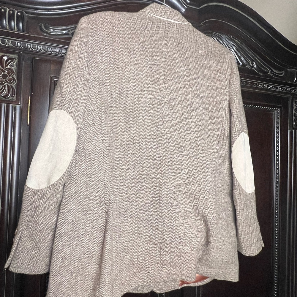 Vintage Lauren Ralph Lauren Tan Blazer with Notched Lapels 100% Wool - Picture 11 of 12